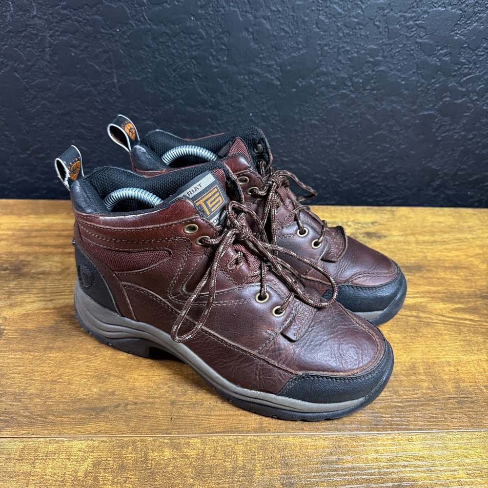 Ariat Terrain 70031 Brown Leather Hiking Boots Womens Size 7B EU 37.5